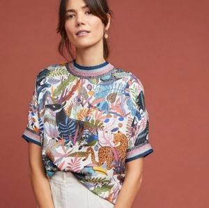 Anthropologie Vilagallo Nathalie silk top
